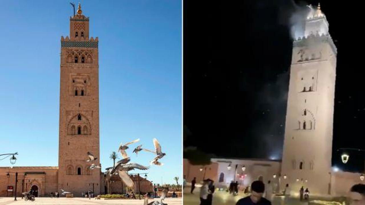 Deprem öncesi ve sonrası fotoğrafları Fas’ın tarihi simgelerindeki yıkımı ortaya çıkardı