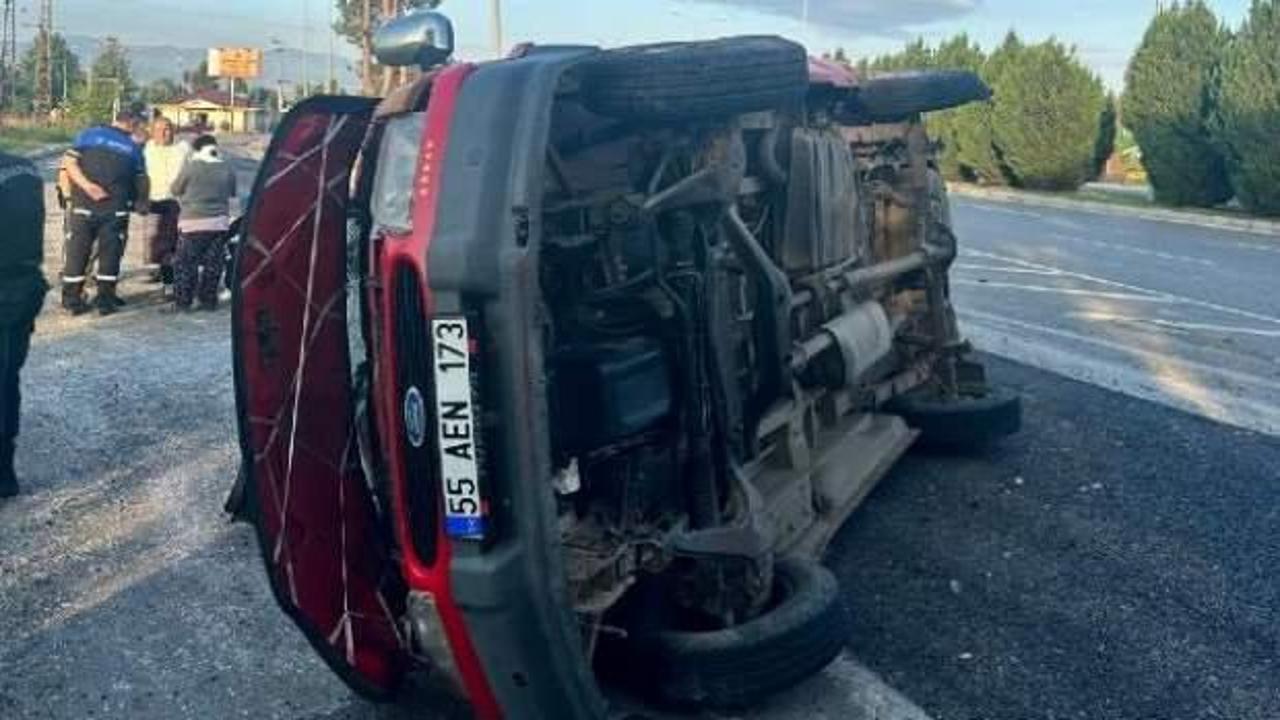 Fındık işçilerini taşıyan minibüs devrildi