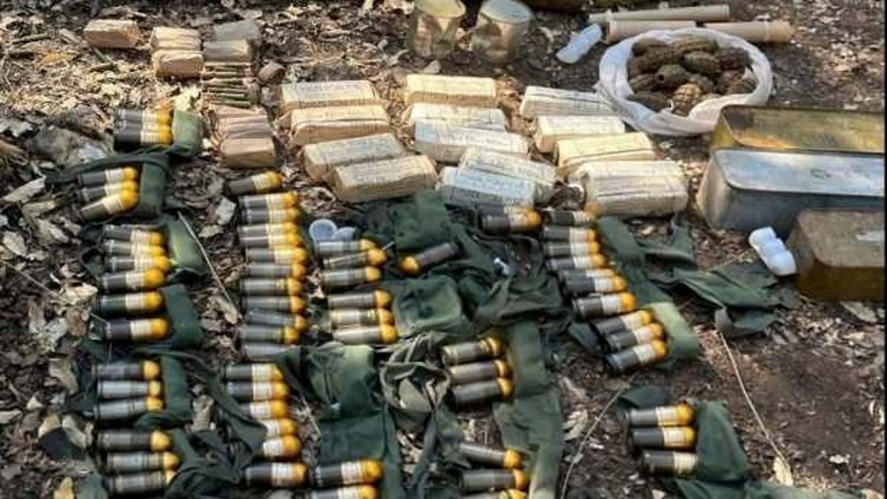 Irak’ın kuzeyinde terör örgütü PKK’ya ait silah ve mühimmat ele geçirildi