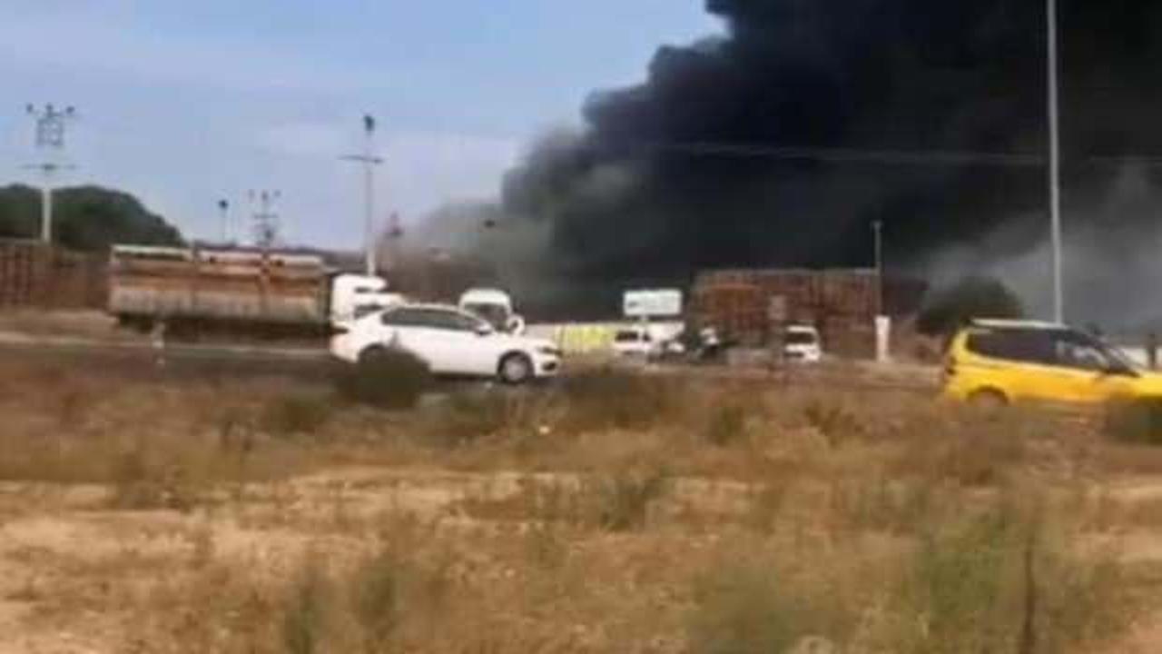 İzmir’de palet fabrikasında yangın