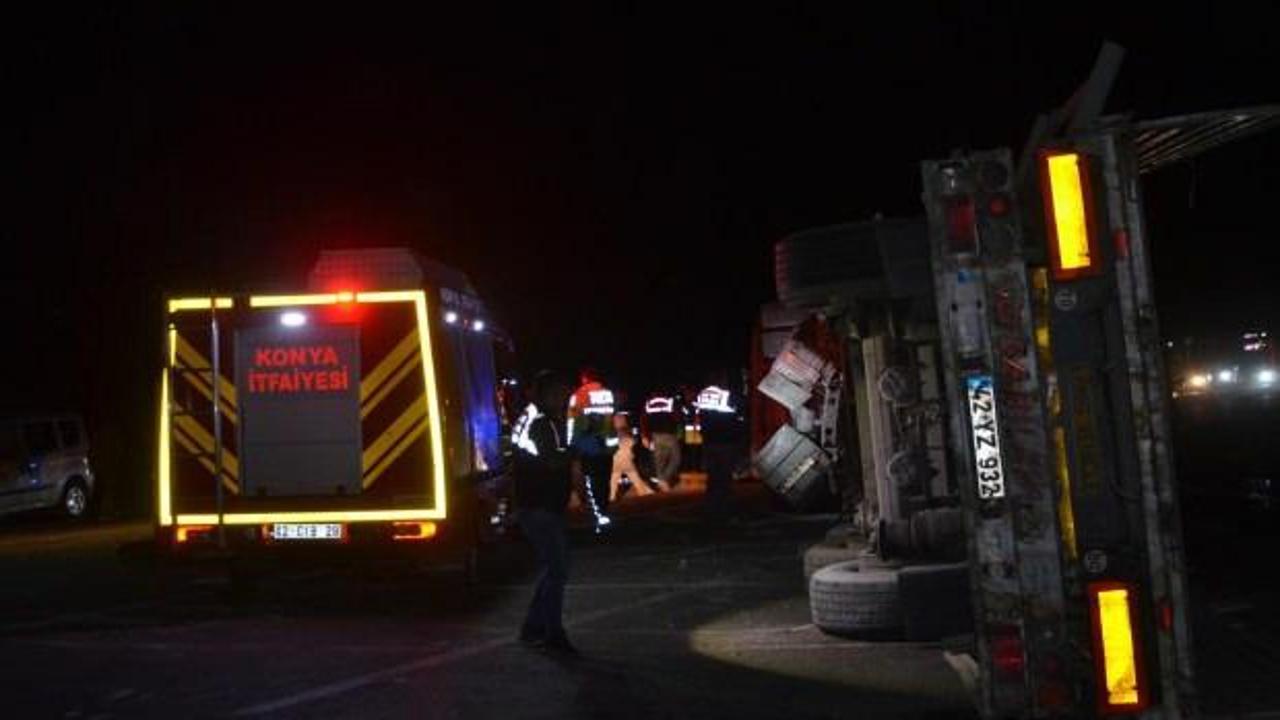 Konya’da iki tır çarpıştı: 1 ölü, 1 yaralı