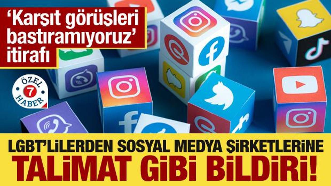 LGBT’lilerden sosyal medya şirketlerine karşıt görüşlüler için ‘talimat’ gibi bildiri!