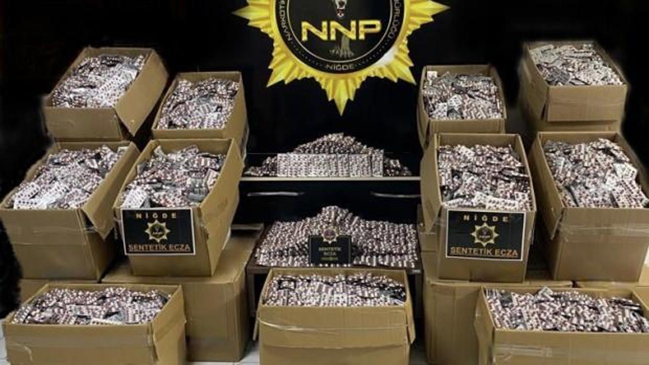 Niğde’de operasyon: 308 bin 616 sentetik ecza hap ele geçirildi, bir kişi tutuklandı
