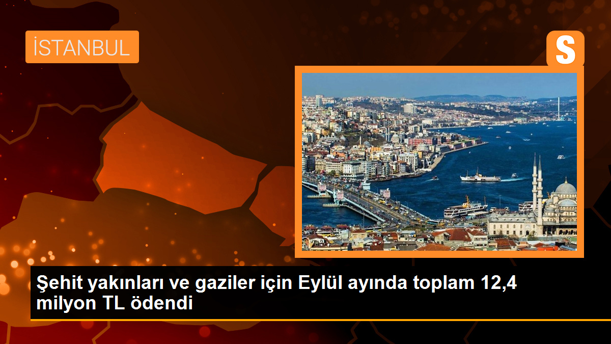 Şehit yakınları ve gaziler için eylül ayında 12,4 milyon lira ödendi