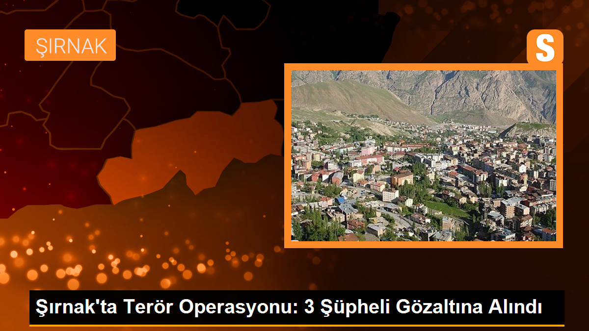 Şırnak’ta Terör Operasyonu: 3 Şüpheli Gözaltına Alındı