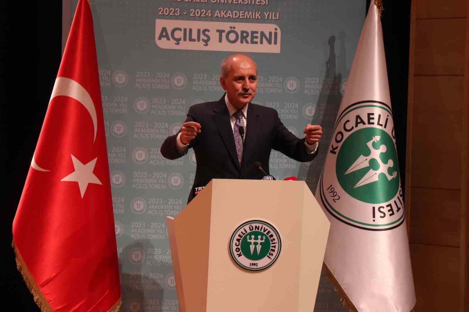 TBMM Başkanı Kurtulmuş: “Şu anda biz konuşurken de Filistin’e bombalar atılıyor”