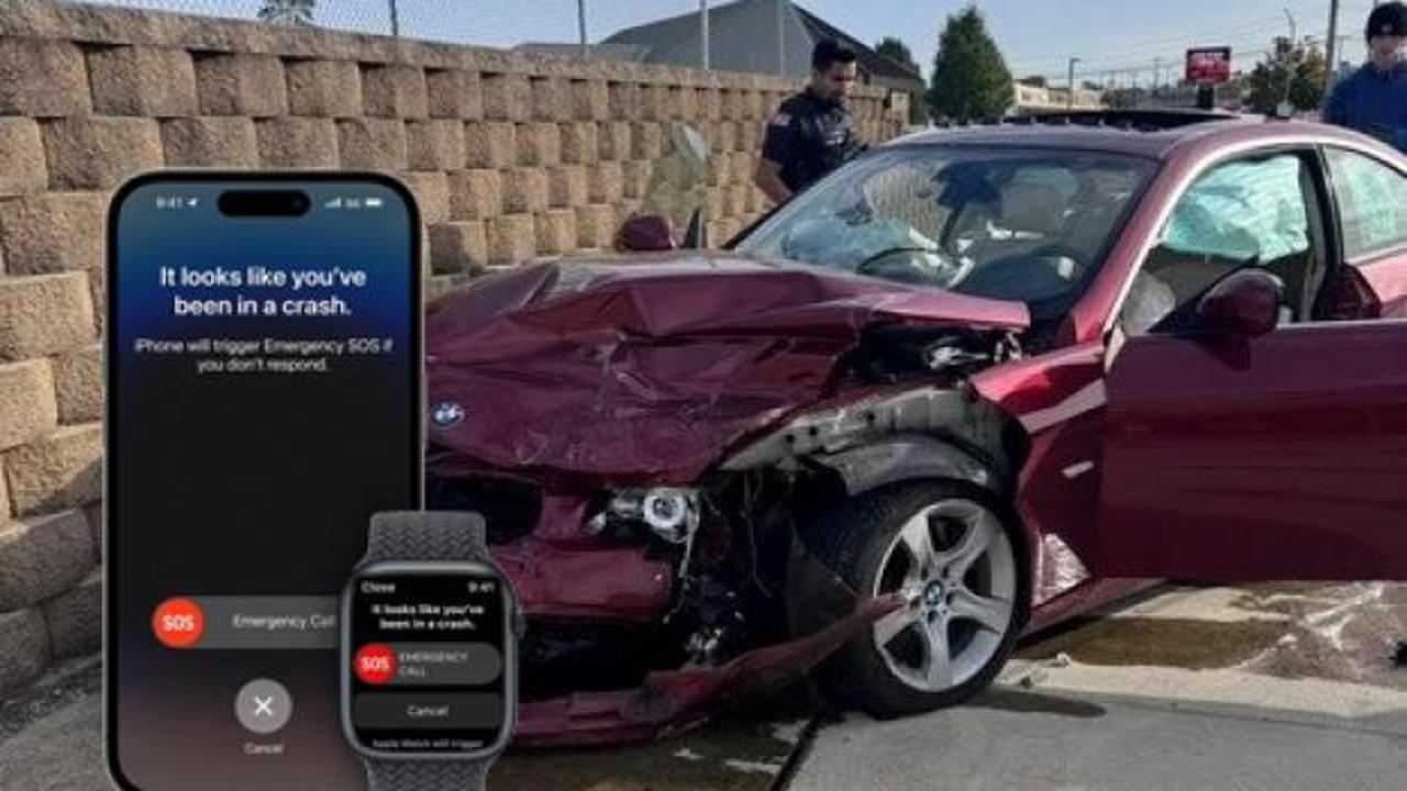 İki BMW’nin çarpıştığı feci kazada iPhone hayat kurtardı!