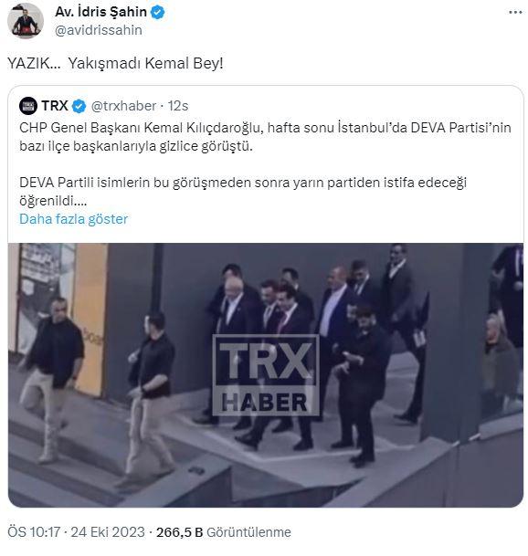 DEVA'dan partilileriyle gizlice görüşen Kılıçdaroğlu'na tepki: Yazık Kemal Bey