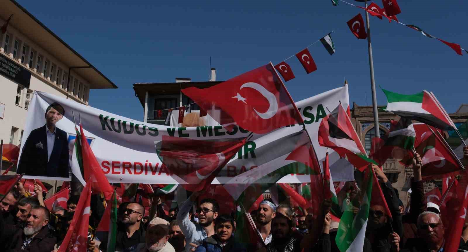 Konya’da ‘Özgür Filistin’ mitingi düzenlendi
