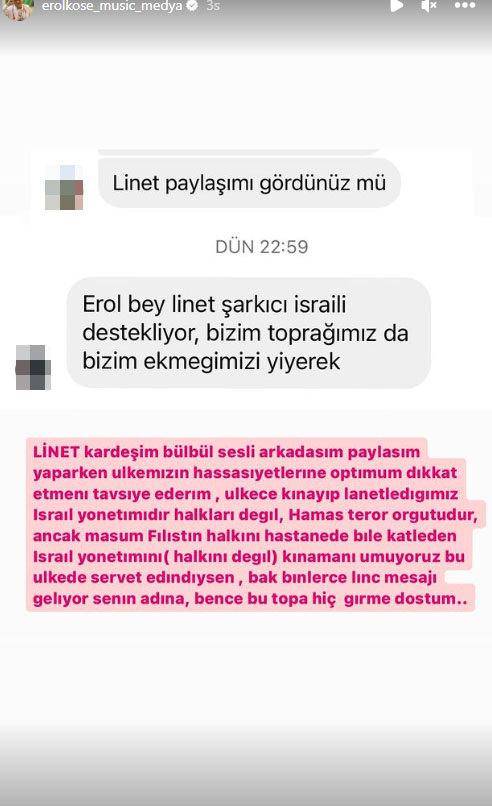 Gazze'deki katliama ses çıkarmayan İsrail asıllı Türk şarkıcı Linet'ten skandal paylaşım!