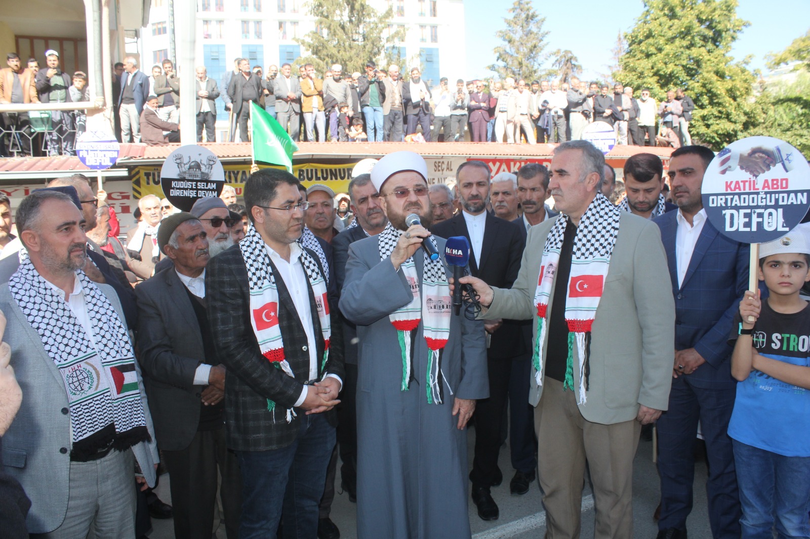 Van’da “Soykırıma Hayır, Filistin’e Destek, Siyonizm’e Lanet” mitingi düzenlendi