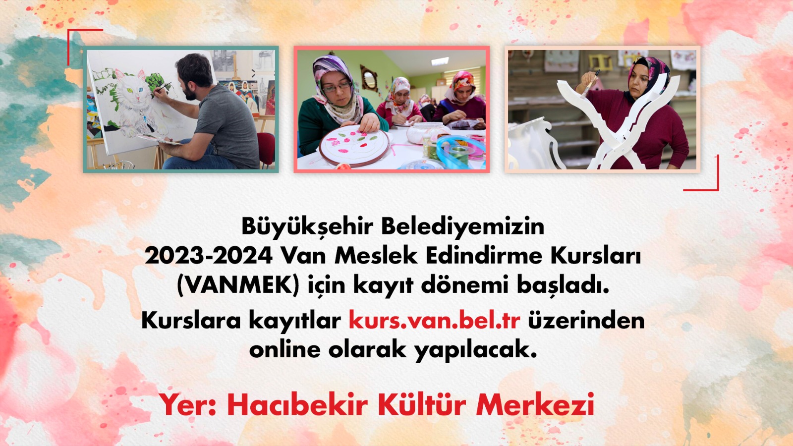 Büyükşehir Belediyesi kurs kayıtları başladı