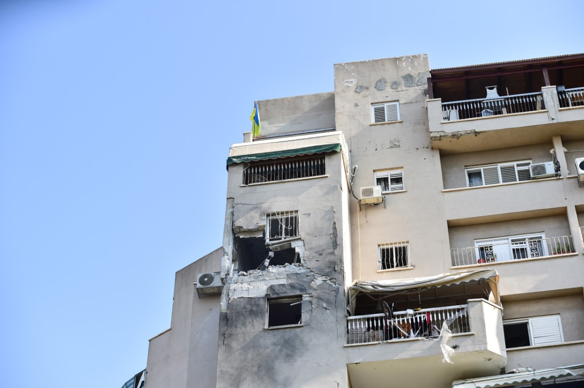 Aşkelon’daki hasar görüntülendi