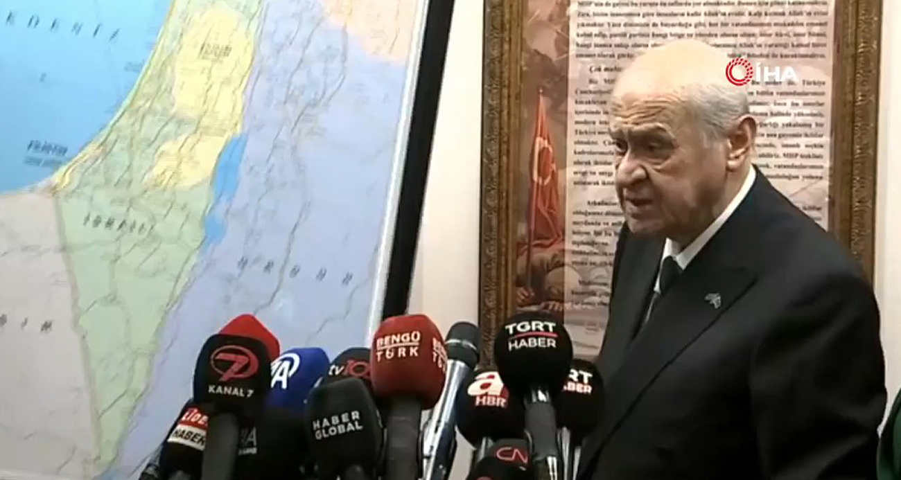 MHP lideri Bahçeli: “İsrail’in aklını başına alması Amerikalı dayılarına da güvenmemesi lazım”