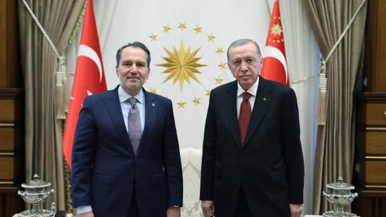 Erdoğan, Cumhurbaşkanlığı Külliyesinde Fatih Erbakan’ı kabul etti