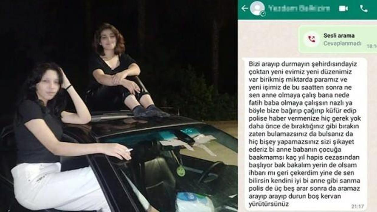 İki genç kız ‘peşimizi bırakın’ diye mesaj attıktan sonra kayboldular!