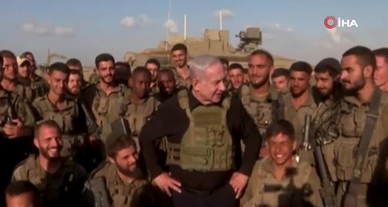 İsrail Başbakanı Netanyahu ve İsrail Savunma Bakanı Gallant, Gazze sınırındaki askerleri ziyaret ett