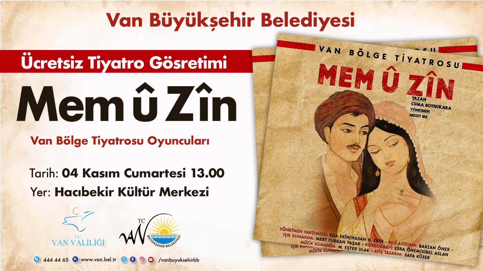 Van’da Mem u Zin oyunu oynanacak