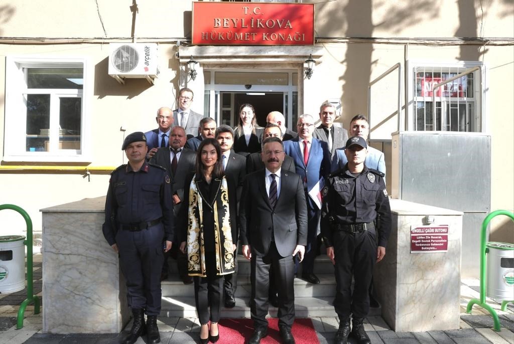 Vali Aksoy Beylikova’yı ziyaret etti