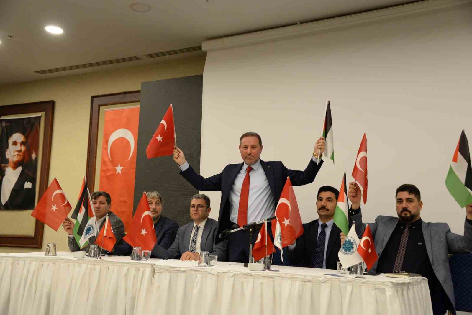 KONESOB Başkanlar Kurulu Toplantısında İsrail’e tepki