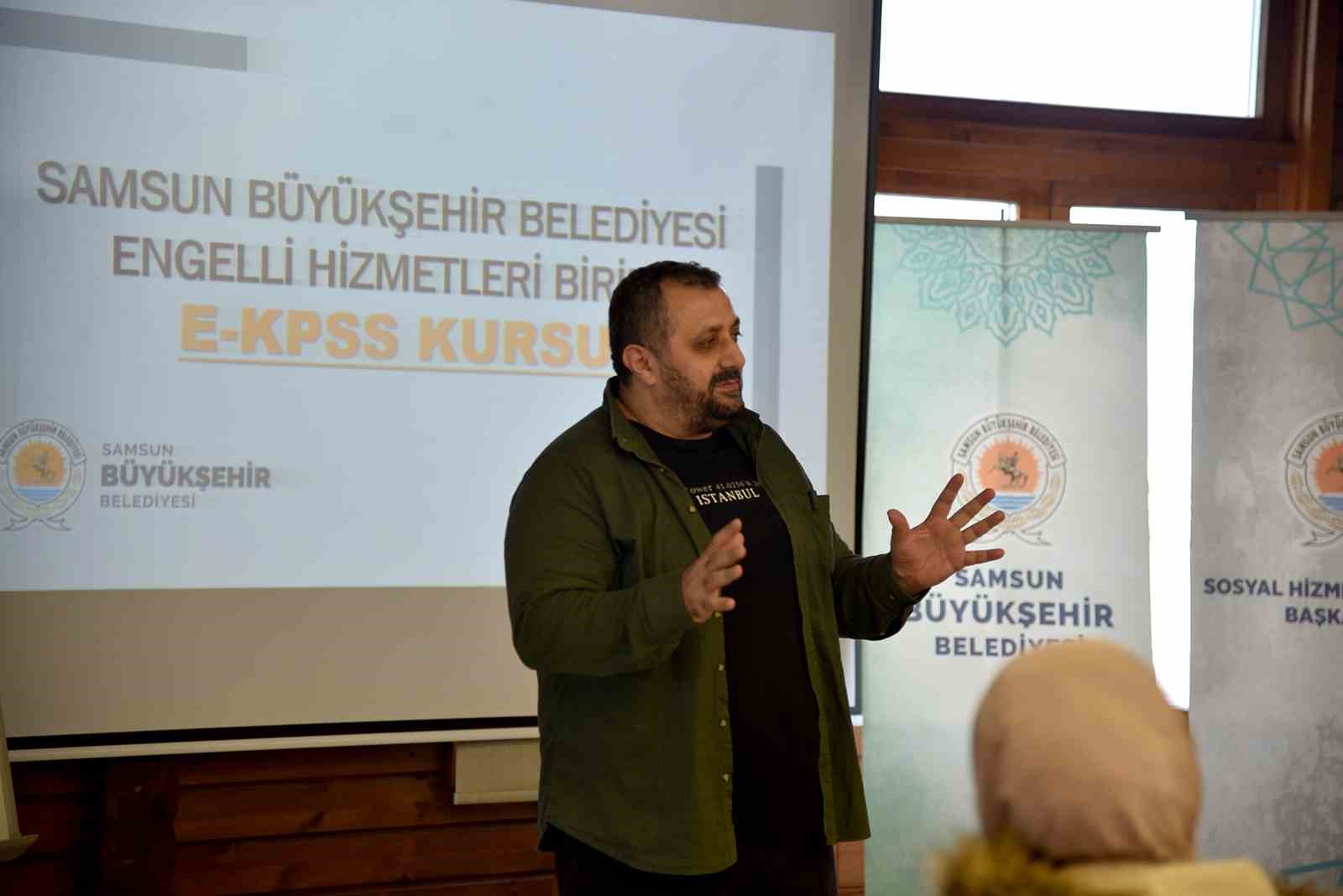 Samsun Büyükşehir’den engelli bireylere E-KPSS desteği