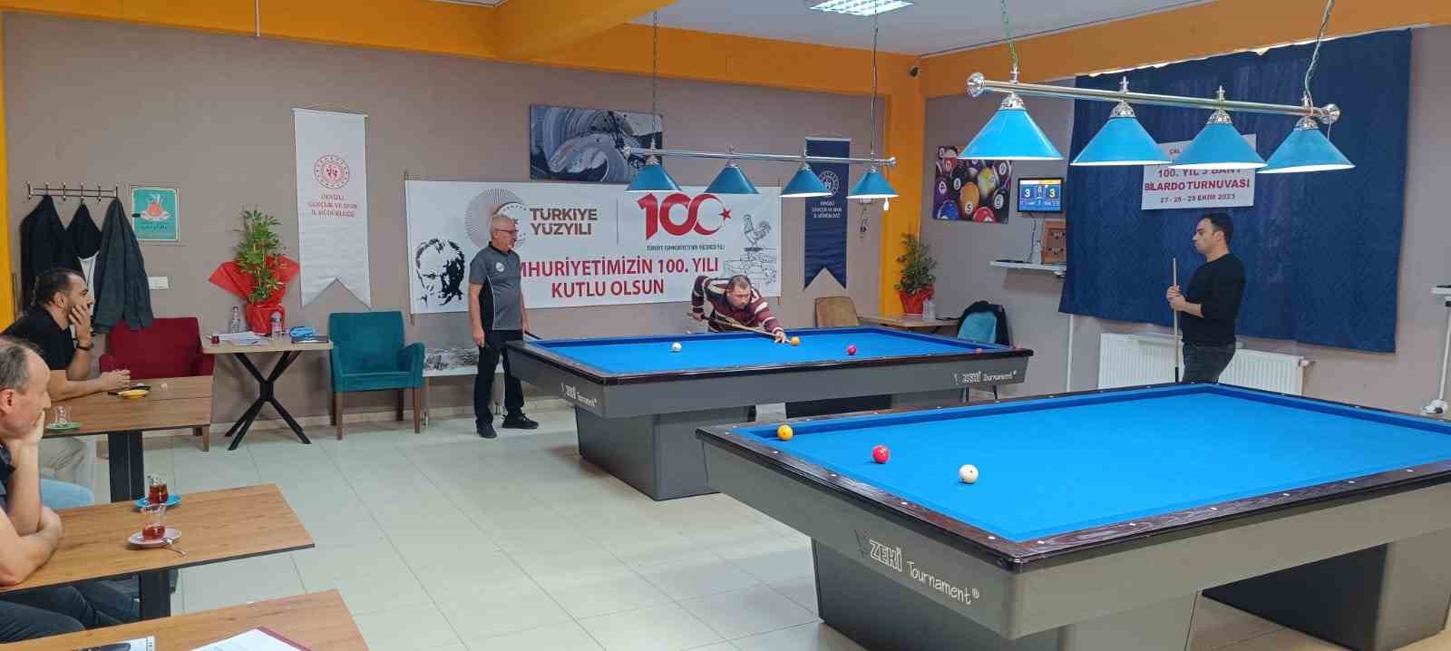 Bilardonun ustaları Cumhuriyet Turnuvasında boy gösterdi