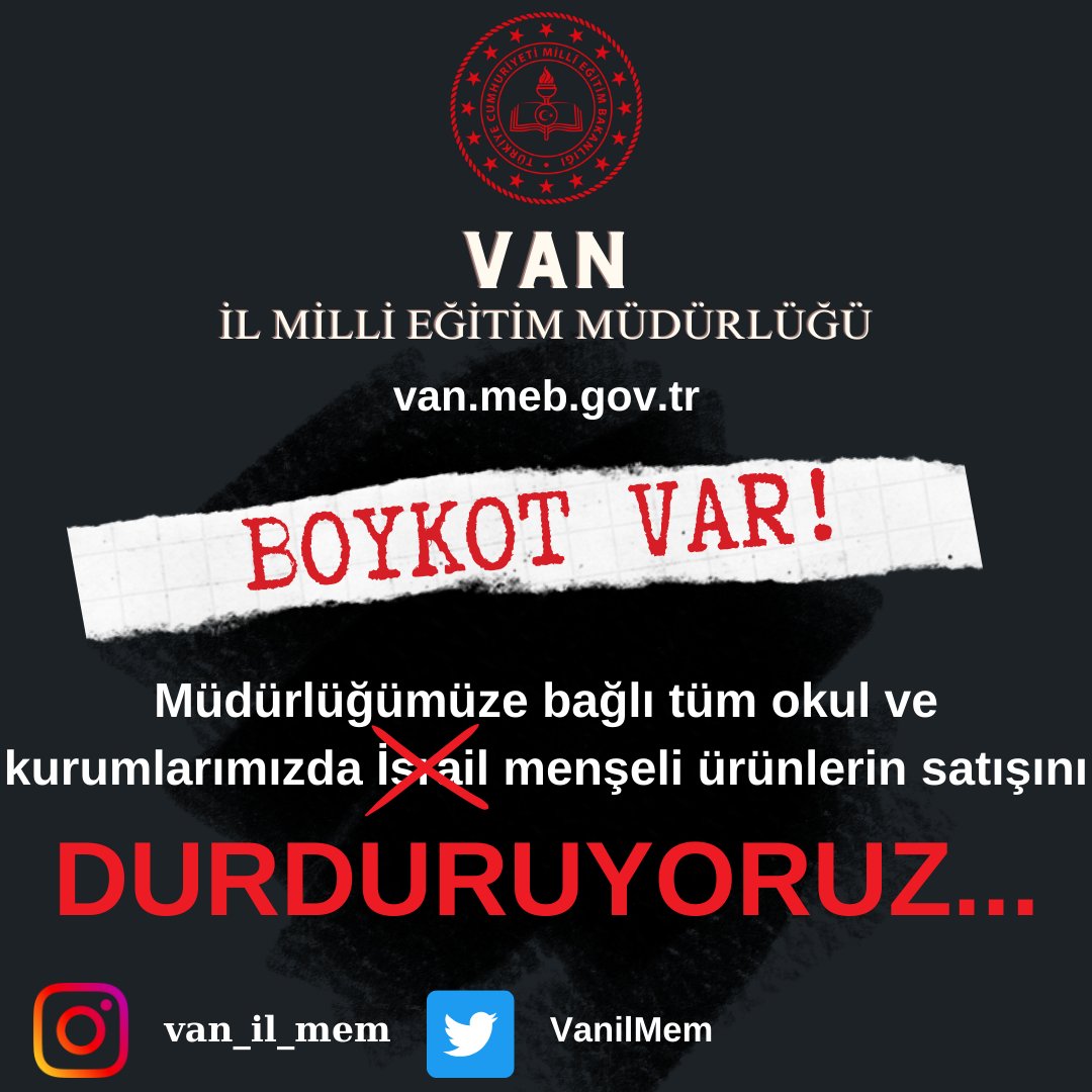 Van İl Milli Eğitim Müdürlüğü de boykot kararı aldı