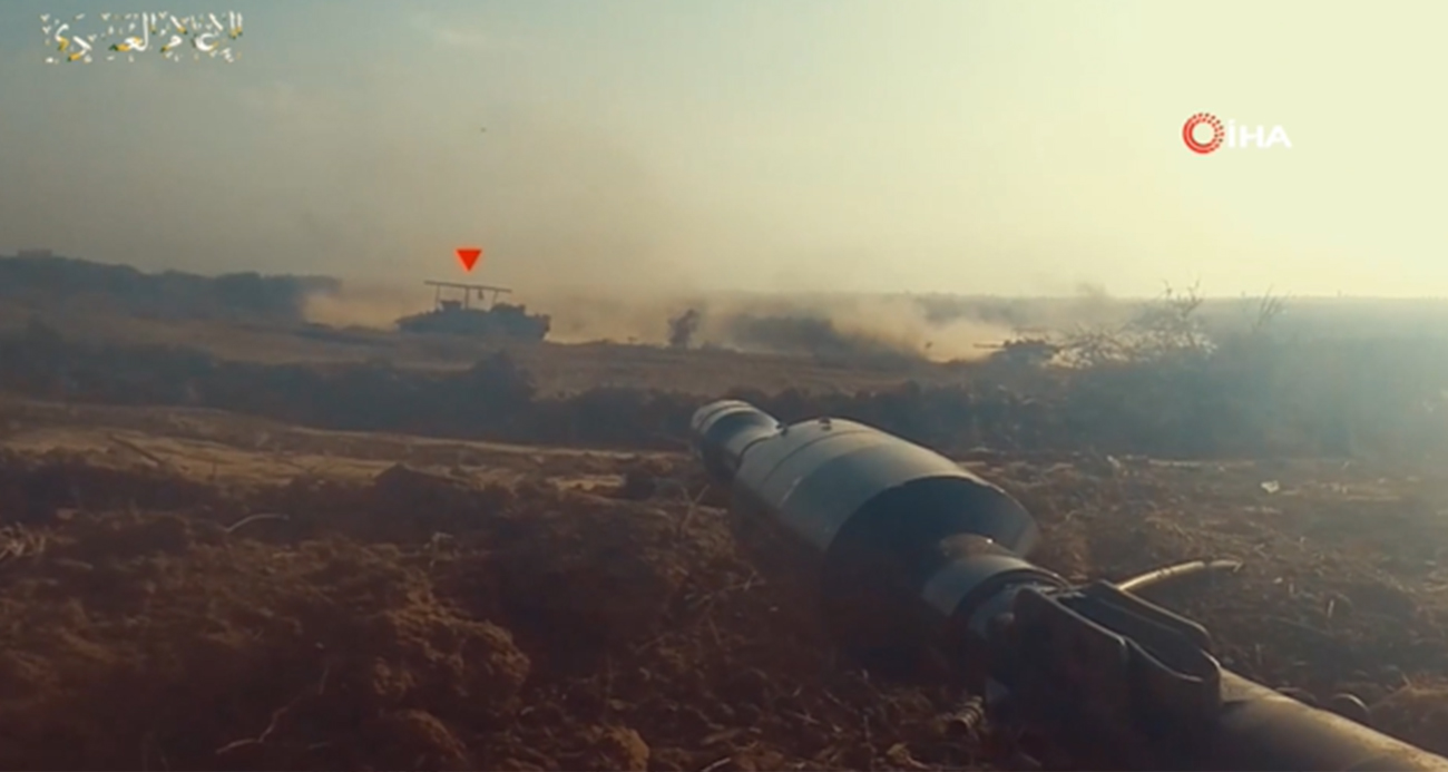 İzzeddin el-Kassam Tugayları, İsrail’e ait zırhlı araçları roketle imha etti