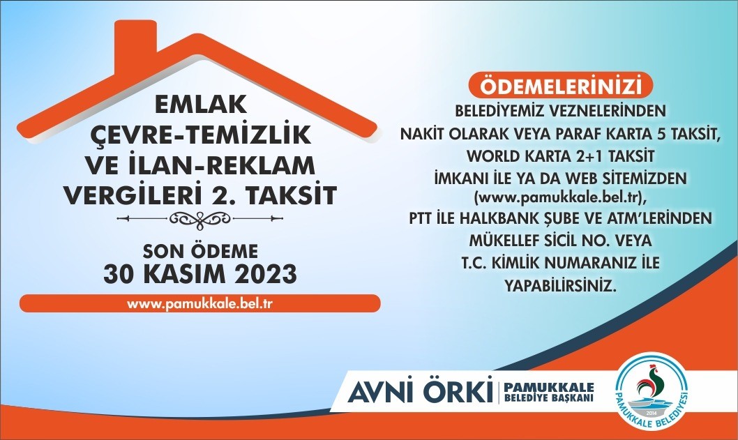 Pamukkale Belediyesinden vergi hatırlatması