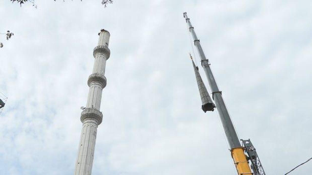 Bahçelievler’de 85 metrelik minareler deprem riski nedeniyle kısaltıldı