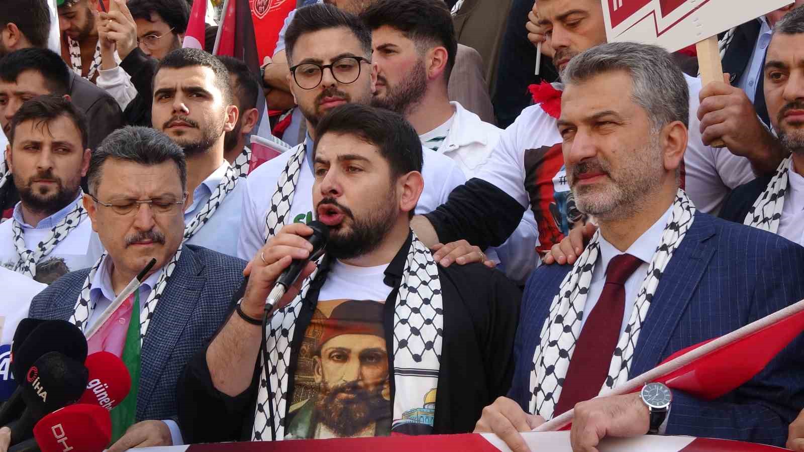 Trabzon’da Filistin’e destek için yürüdüler