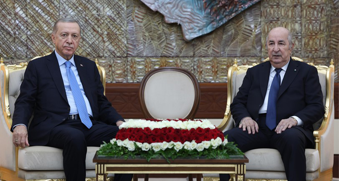 Cumhurbaşkanı Erdoğan, Cezayirli mevkidaşı Tebbun ile görüştü