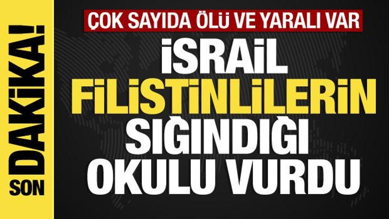 İsrail ordusu Filistinlilerin sığındığı bir okulu vurdu: Çok sayıda ölü ve yaralı var