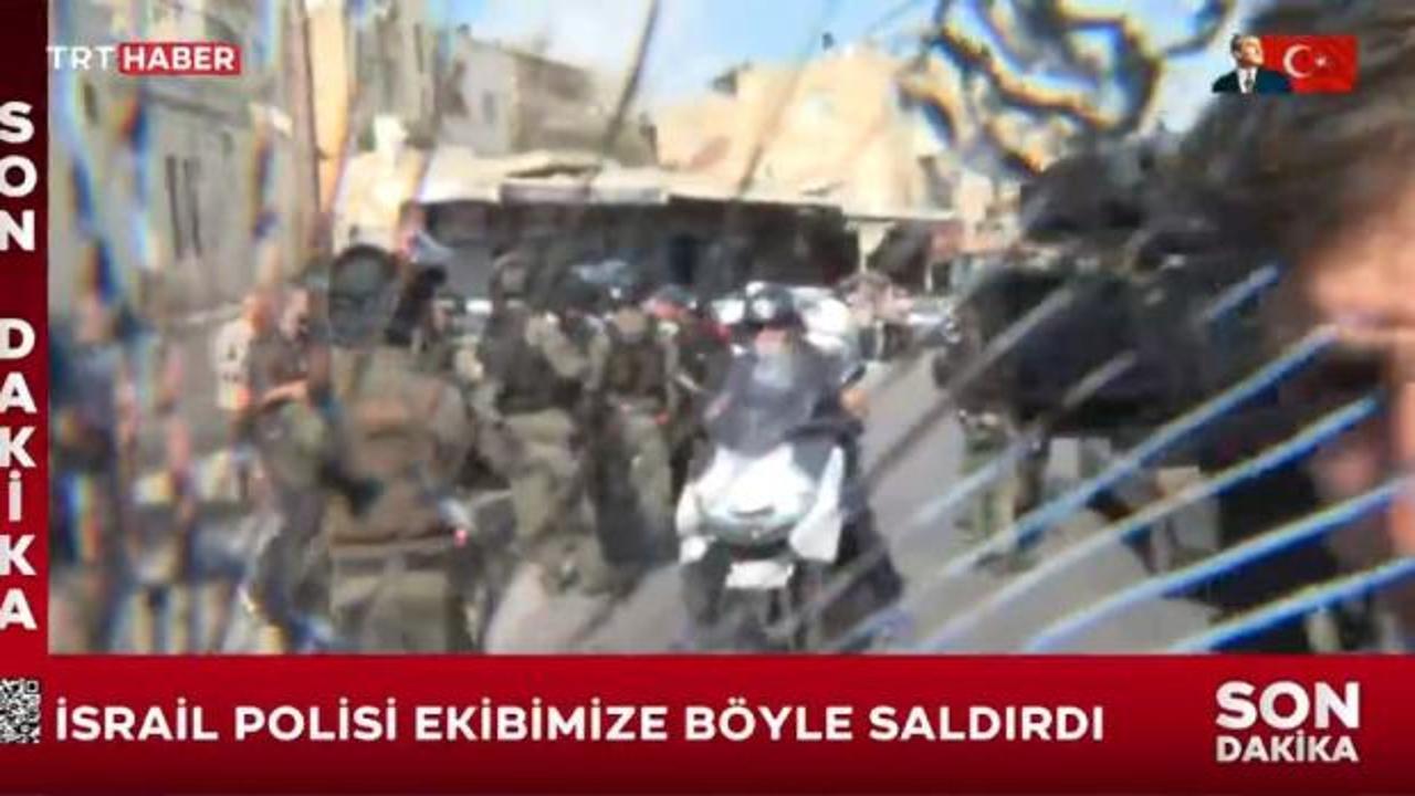Kudüs’te TRT haber ekibine saldırı