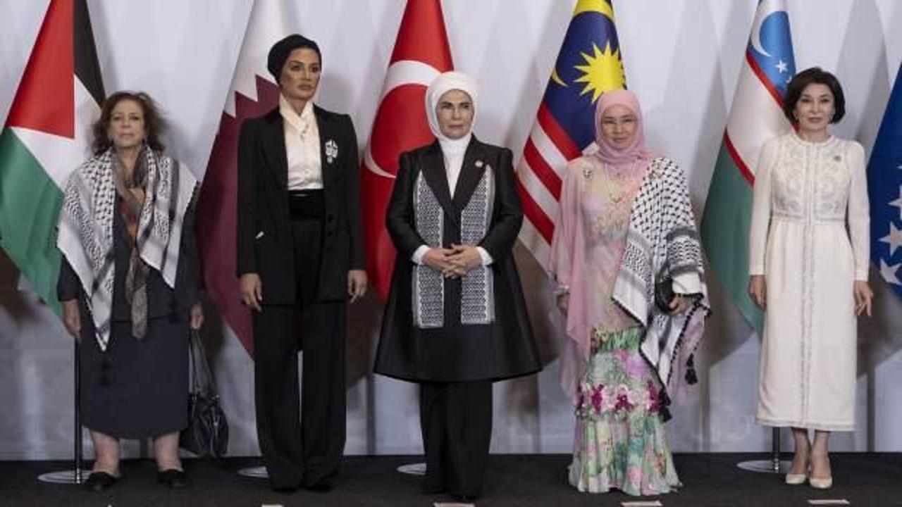 Lider eşleri Filistin için İstanbul’da! Emine Erdoğan’dan damga vuran çağrı