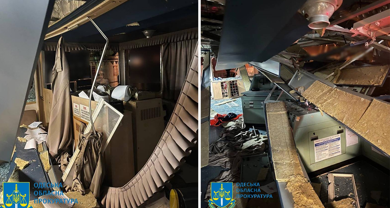 Odessa’da ticari geminin vurulma anına ait görüntü ortaya çıktı