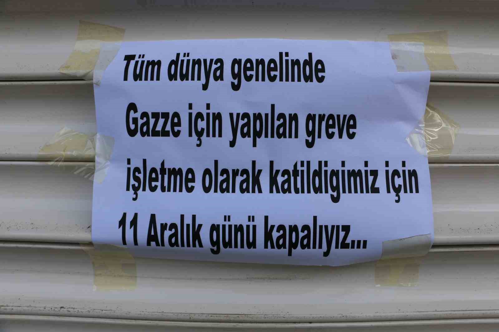 Diyarbakır’da kepenkler Gazze için kapandı
