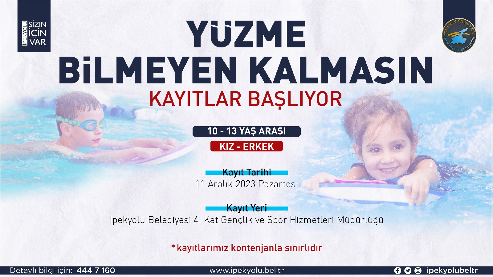 İPEKYOLU’NDA “YÜZME BİLMEYEN KALMASIN” 