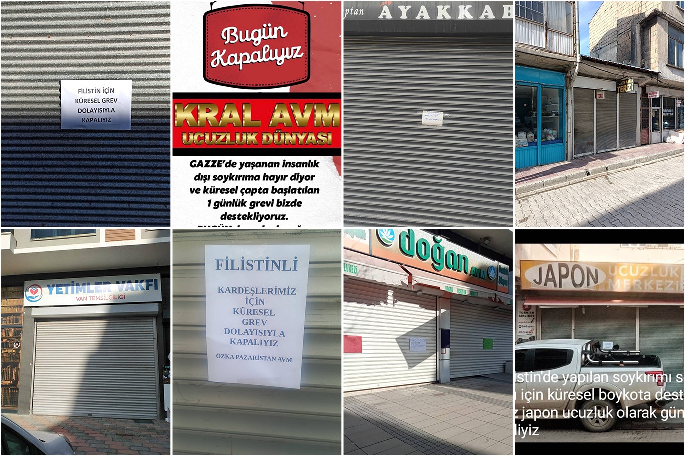 Van esnafından “Grev Çağrısı”na destek!