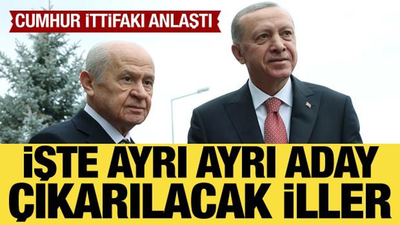 Cumhur İttifakı’nda ayrı ayrı aday çıkarılacak iller belirlendi