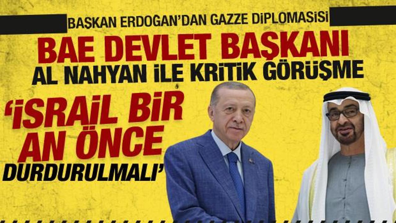 Cumhurbaşkanı Erdoğan, BAE Devlet Başkanı Al Nahyan ile görüştü