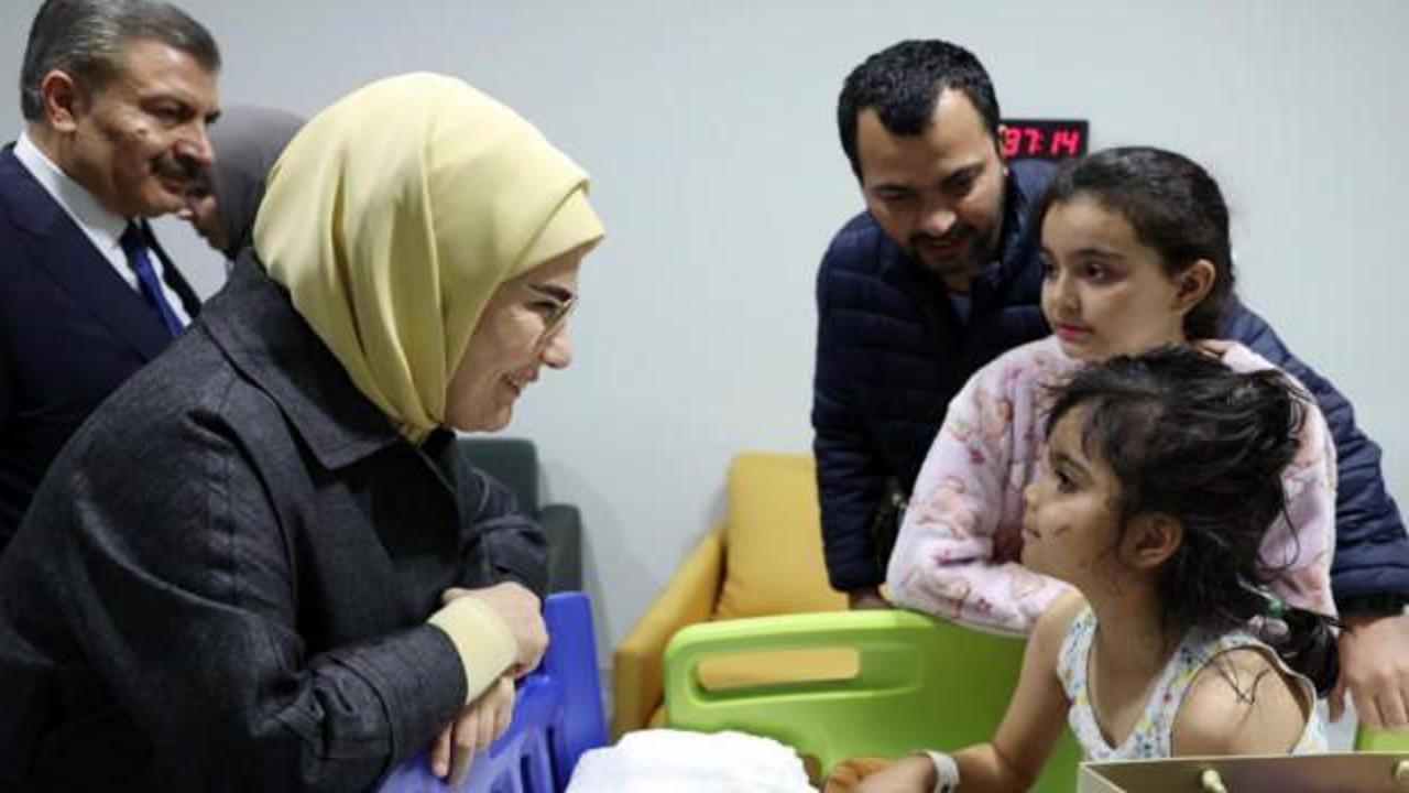 Emine Erdoğan’dan Gazze’den getirilen hasta çocuklara şefkat eli