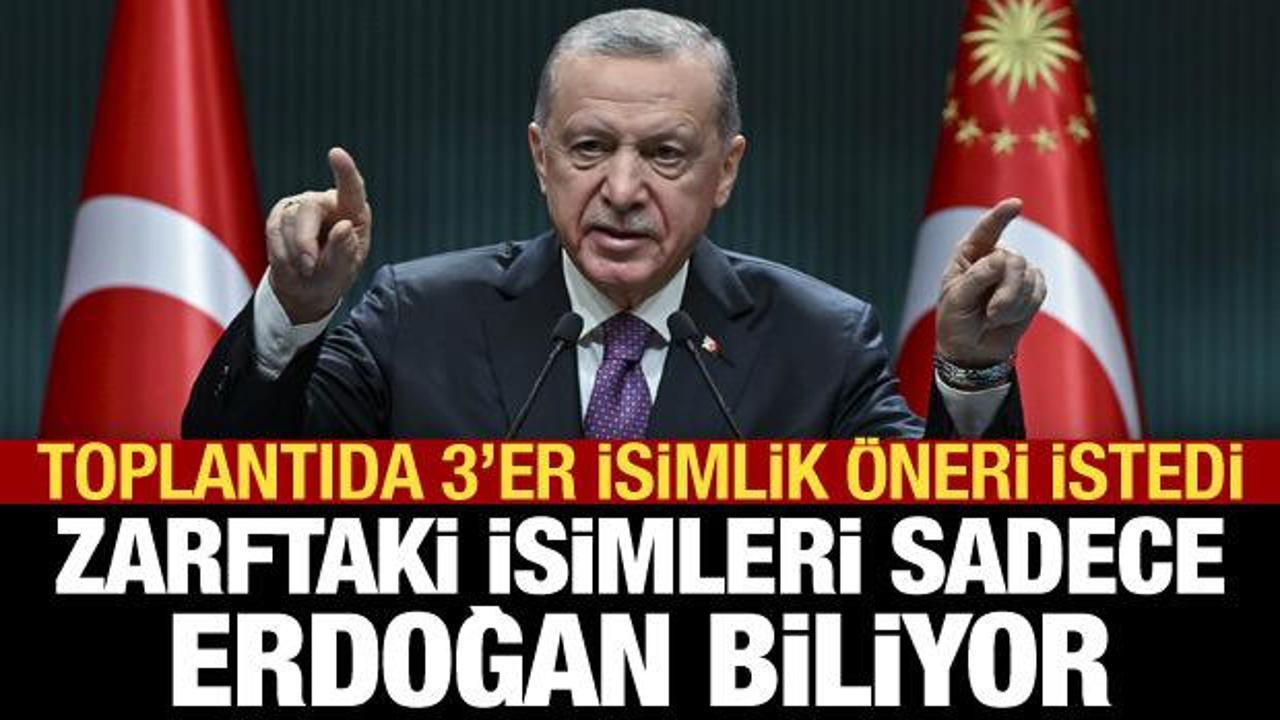 Erdoğan teşkilatla buluştu, 3’er aday istedi: Zarftaki isimleri sadece kendisi biliyor