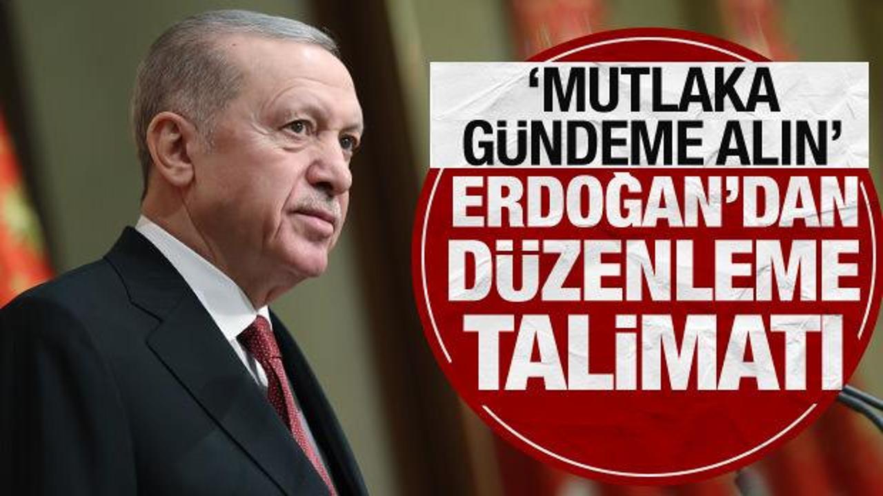 Erdoğan’dan düzenleme talimatı! “Meclis tatile girmeden yetiştirmeye çalışacağız”