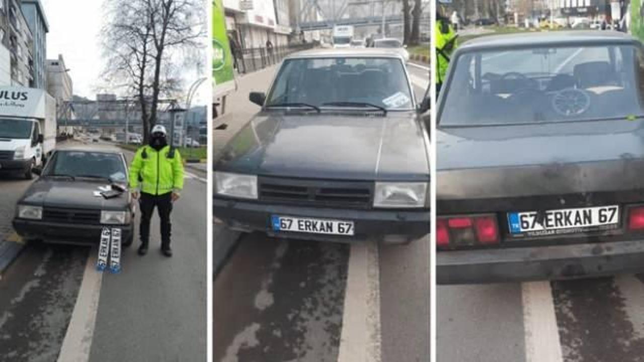 Sahte plakayla trafiğe çıktı; 40 bin lira ceza yedi