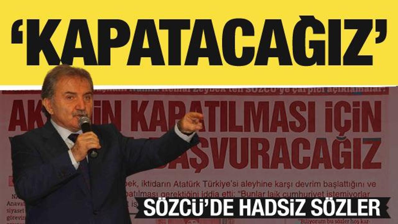 Sözcü’de hadsiz sözler: AK Parti ve Diyanet’i kapatacağız!