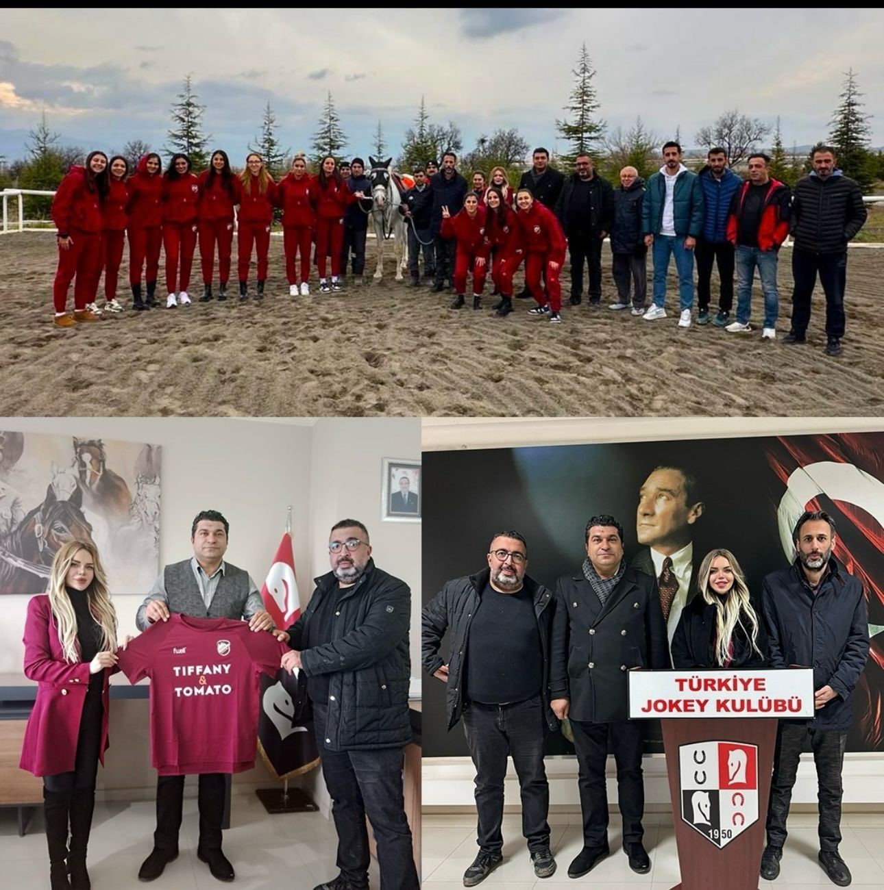 Kadın voleybolcular at binerek stres attı