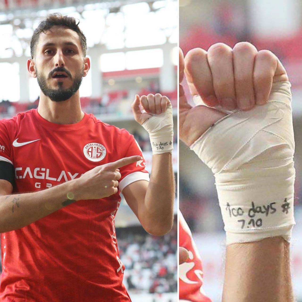 Süper Lig maçında skandal hareket: Antalyasporlu futbolcu İsrail katliamına destek çıktı!