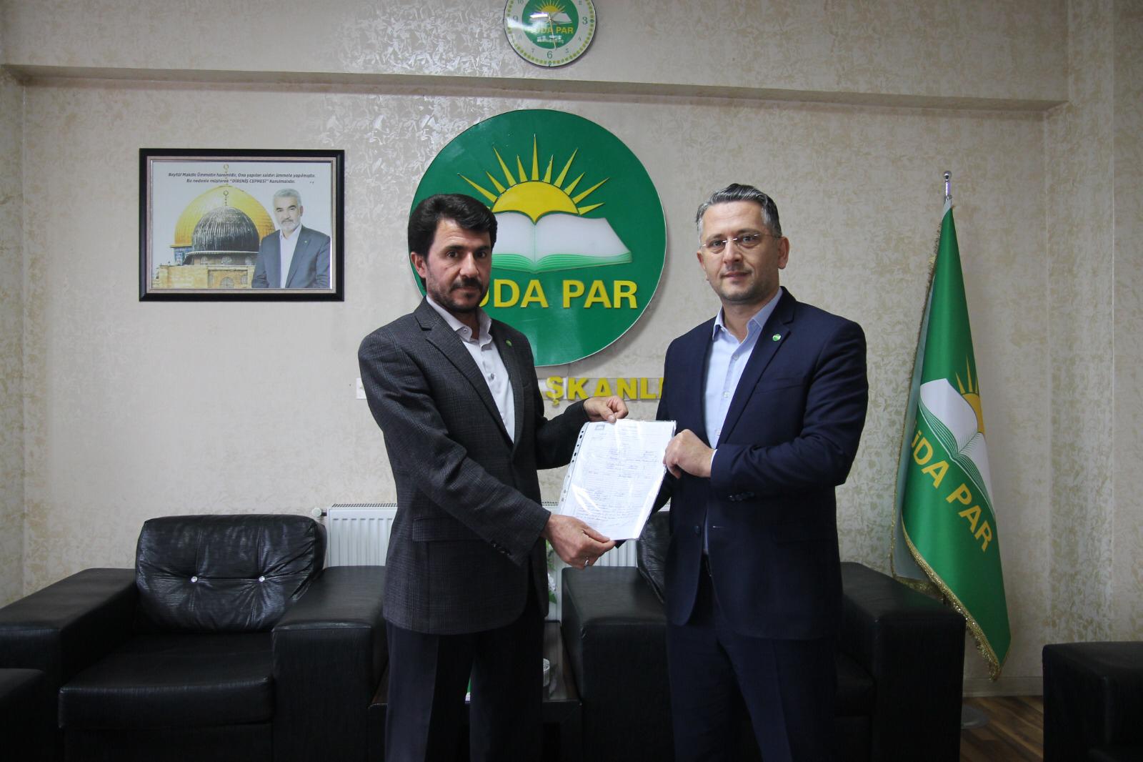 Kazım Bilici HÜDA PAR Muradiye Belediye Başkan Aday Adaylığı Başvurusu yaptı