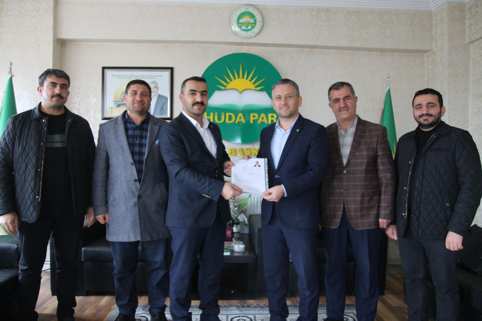 HÜDAPAR İpekyolu İlçe Başkanı adaylık başvurusunda bulundu